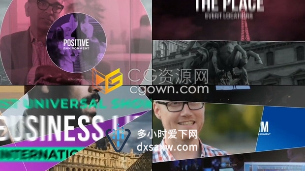 4K商务演讲会议演示体育赛事时尚音乐节目介绍教育视频宣传片-AE模板下载