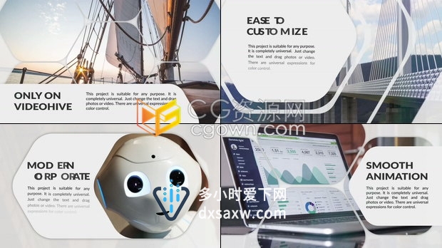 AE模板下载图形设计动画企业演示宣传片业务介绍幻灯片视频效果