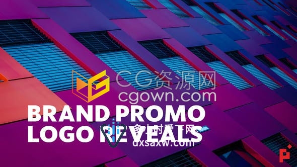 简单几何形状品牌宣传标志展示4K现代LOGO演示动画-AE模板下载