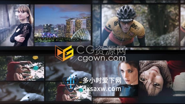 快速故障滑动画面闪现城市宣传电影作品预告片开场白-AE模板下载