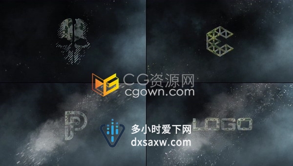 3D大气电影风格LOGO视频片头爆炸烟雾粒子碎片特效动画制作-AE模板下载