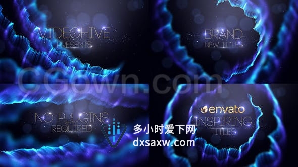 唯美多彩有机粒子特效现代标题片头动画-AE模板下载
