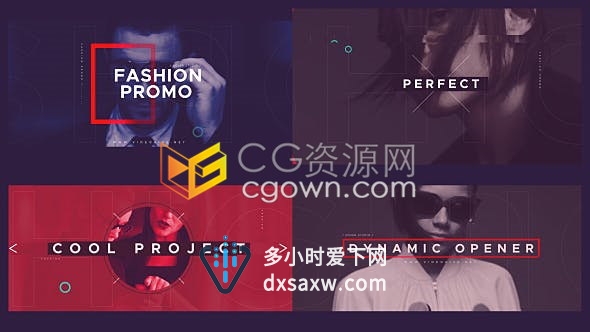 时尚短片视频片头制作丰富多彩动态节奏宣传介绍-AE模板下载