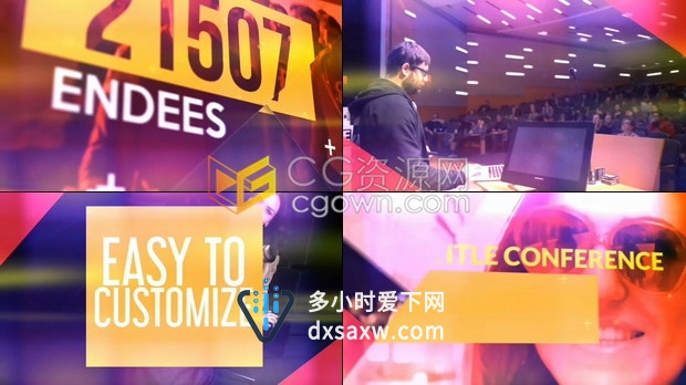 展览事件赛事讲座图文视频大标题活动宣传开幕-AE模板下载