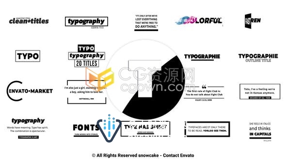 20组4K分辨率社交媒体视频字幕动画文字标题设计-AE模板