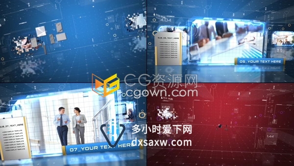 商务会议介绍公司宣传科技产品介绍可以自定颜色风格效果-AE模板下载