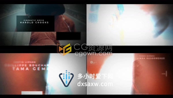 镜头光晕漏光光效动画效果介绍电影预告片或企业宣传视频-AE模板下载