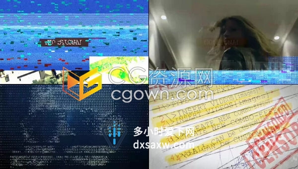故障液晶屏卫星地图放大转换扫描变焦打印效果安全侦察宣传动画包装元素-AE模板