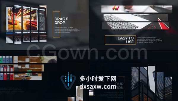 时尚过渡展示企业推广增长线演示文稿商业会议广告活动预告视频-AE模板