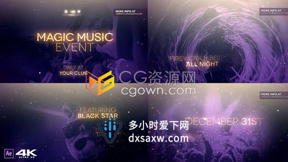 能量火花独特风格现代活力魔幻演唱会音乐会活动宣传片时尚庆典预告片-AE模板