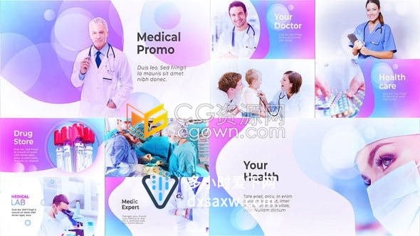 医学宣传片企业实验室临床医疗中心健康保健演示介绍视频制作-AE模板下载