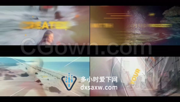 快闪跺脚风格时尚快速过渡公司简介旅行推广标题宣传片-AE模板下载
