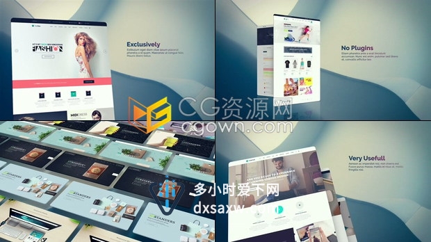 PR预设/AE模板-主题网站演示互联网产品项目促销推广网页展示宣传片