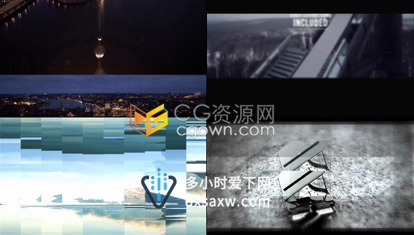 震撼大气电影预告片头动作侵略战场故障动画风格介绍宣传视频-AE模板下载