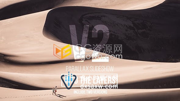 AE模板-三维运动与视差效果现代时尚宣传开场白旅行幻灯片展示