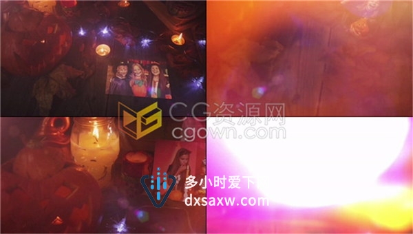 万圣节节日宣传相册视频黑暗恐怖南瓜头骨烟雾幻灯片制作-AE模板下载