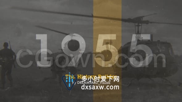 时间轴历史时间表作品集复古宣传片纪念日演示幻灯片-AE模板