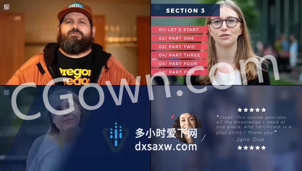 在线课程教育培训网络研讨会商务活动会议邀请宣传视频-AE模板