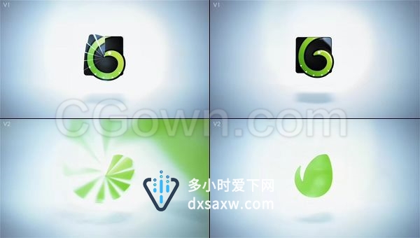 清新明亮抽象扭曲标志展示公司LOGO动画-AE模板下载