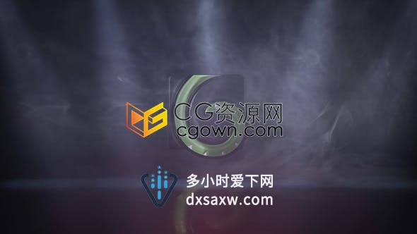 摇滚风聚光机闪现稀薄烟雾笼罩动画特效标志LOGO片头-AE模板下载