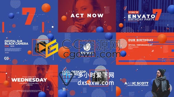 时尚人物介绍秋季服装推广商店换季促销广告宣传视频-AE模板下载
