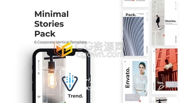INS网红故事美妆企业创意营销社交媒体公司广告手机促销宣传动画-AE模板