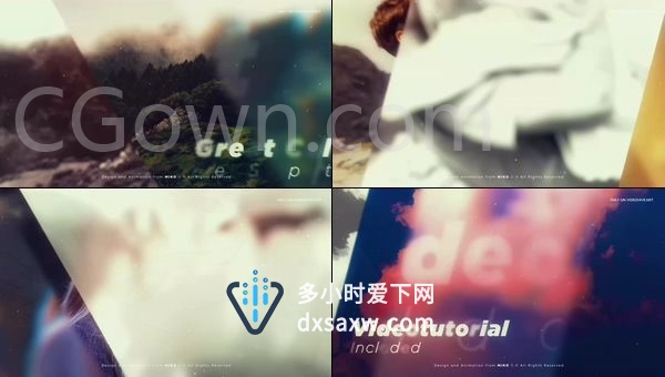 视差分割旅游剪辑婚礼温和浪漫幻灯片展示复古故事家庭相册-AE模板下载