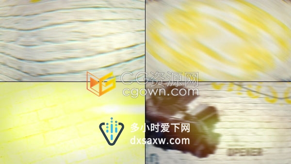 污渍复古墙壁笔刷展示图文动感电影音乐会预告片头视频-AE模板下载