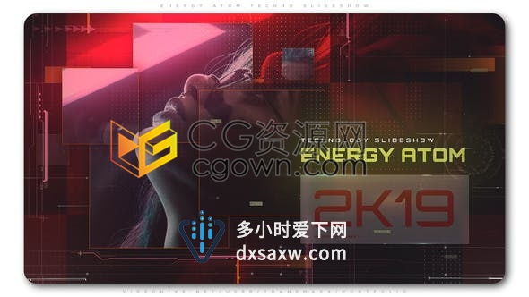 工程医疗技术企业幻灯片工业游戏应用程序DNA全息视频演示-AE模板下载