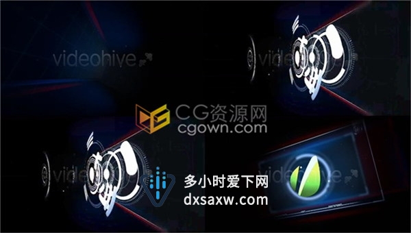Hi-Tech高科技元素效果展示LOGO标志演绎视频片头-AE模板下载