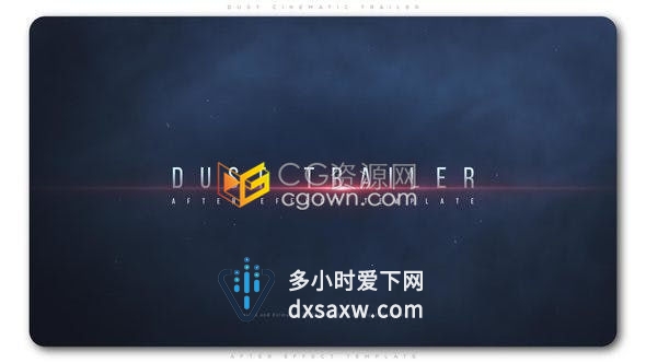 悬疑动作电影灰暗大气尘埃粒子特效金属感文字标题预告片-AE模板
