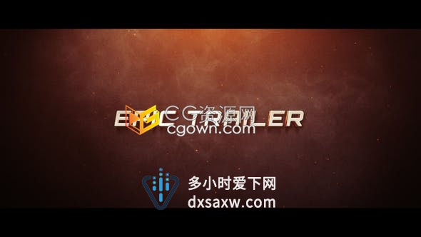 史诗般三维战争动作电影标题预告片金属火花快速切换屏闪抖动效果-AE模板下载