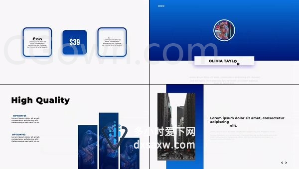 现代企业简单文本标题图文幻灯片-AE模板下载