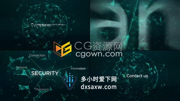 高科技网络连接流体粒子动画宣传互联网IT公司视频片头介绍-AE模板下载