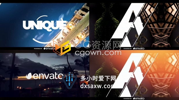 vlog介绍短片制作现代简约动态宣传片夏季旅游推广视频动画效果-AE模板下载