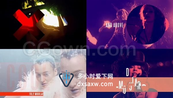 模块化卷筒效果宣传片时尚活动音乐会企业商务演示视频-AE模板下载
