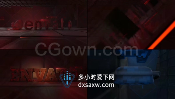 高科技快速延展镜头科学空间感标志片头-AE模板下载