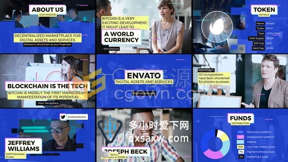 区块链业务概述解释企业项目数字产品宣传介绍视频动画制作工程-AE模板下载