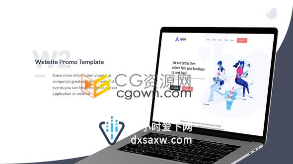 简单实用网站服务推广网页介绍演示宣传视频-AE模板