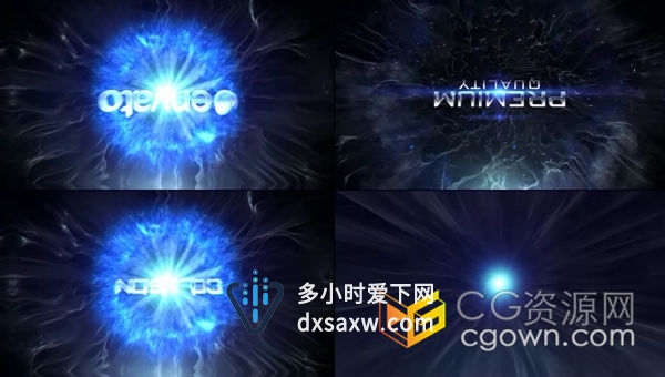 强大魔幻冲击波炫酷粒子演绎特效文字标题宣传片开场-AE模板