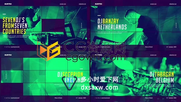 夜总会派对开幕音乐会活动推广disco派对邀请商业音乐节介绍开场视频-AE模板