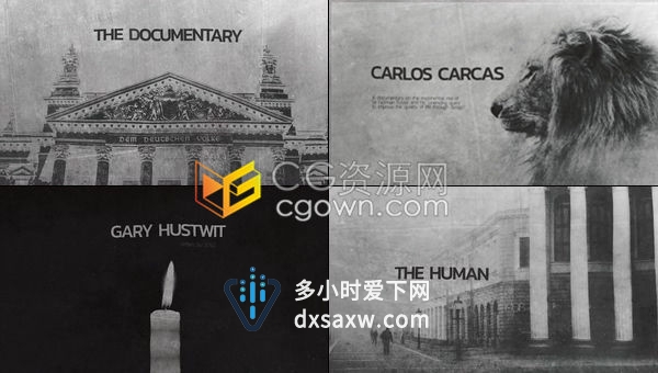 历史回忆复古纪录片绝密调查侦探惊悚电影预告片-AE模板下载