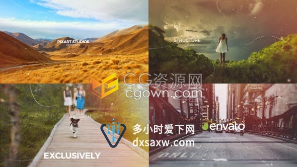 商务演示企业介绍现代城市旅游视差宣传片摄影作品动态视频相册-AE模板下载
