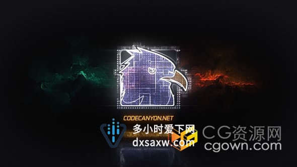 5G网络技术揭示HUD界面故障效果数字标识标题动画-AE模板