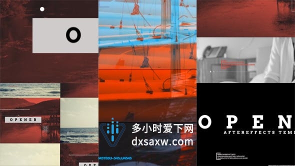 RGB色彩分离时尚运动画面切割效果广播电视广告宣传片-AE模板下载