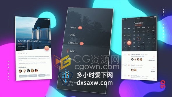 手机APP应用程序演示包模拟界面展示包装-AE模板下载