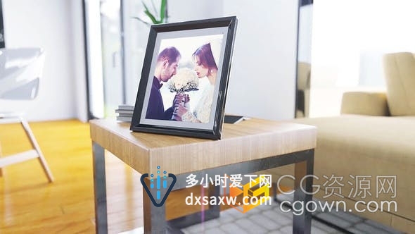 现代家居场景婚纱照电子相册婚纱照相馆宣传片婚礼邀请视频-AE模板下载