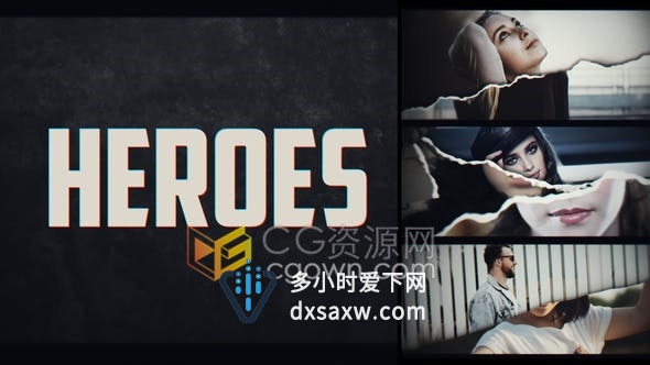 制作快速翻页效果漫画英雄联盟标志片头-AE模板下载
