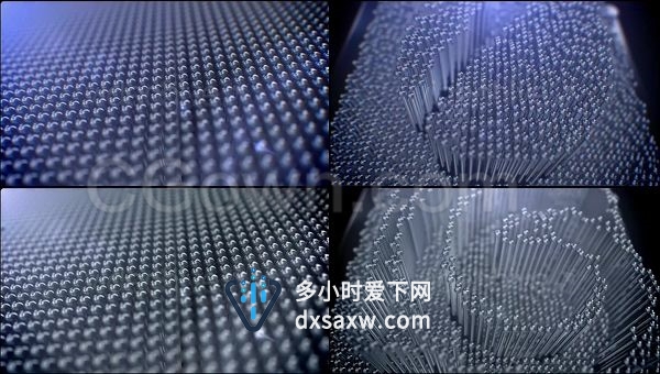 独特3D立体针式有机能源动作标题动画展示LOGO标志电影片头-AE模板下载