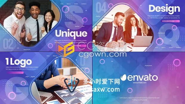 简洁创意公司介绍视频宣传商业幻灯片演示-AE模板下载